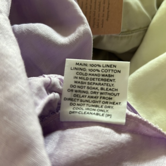 Anthropologie Rumer Estelle square neck maxi xs NWT purple linen - Picture 10 of 10